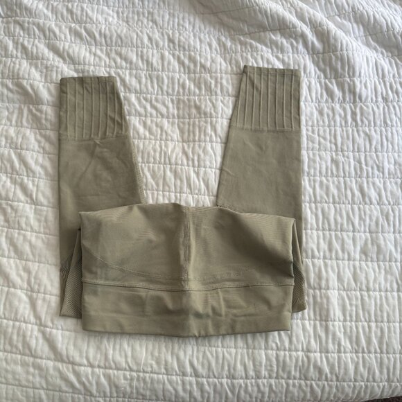 JoyLab cropped leggings light green / tan with mesh size small new without tags - Picture 4 of 10